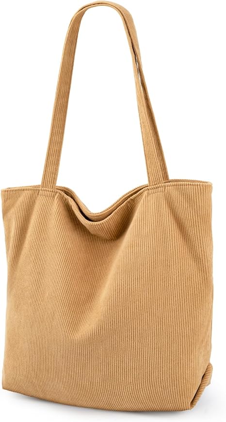 Orange Corduroy Pocket Handbag